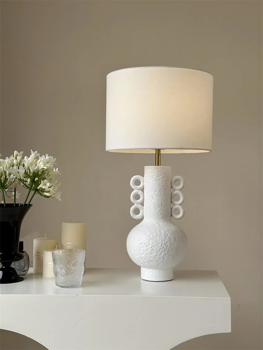 Living room antique table lamps wabi-sabi style hotel bedroom bedside new Chinese ornaments resin tabletop decor desk lights