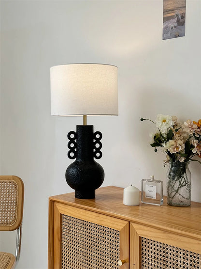 Living room antique table lamps wabi-sabi style hotel bedroom bedside new Chinese ornaments resin tabletop decor desk lights